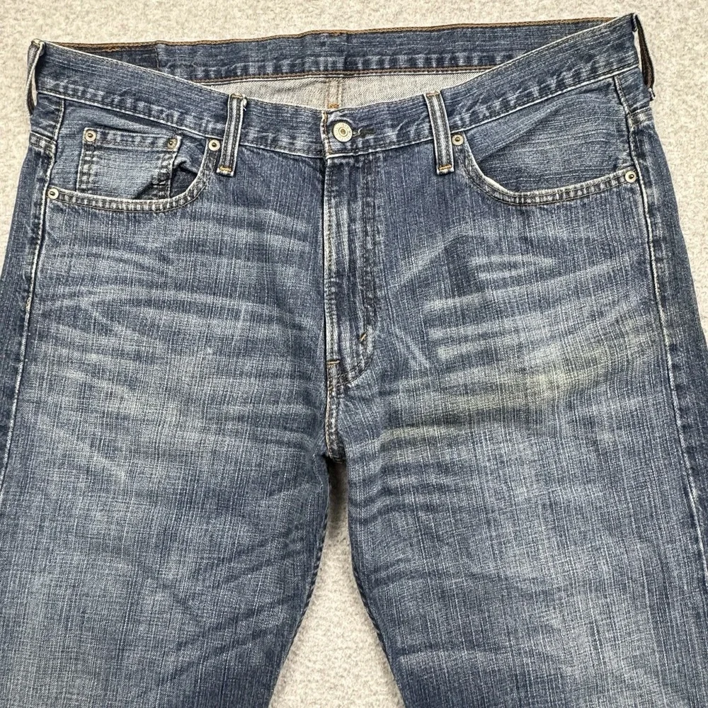 Levis 569 Jeans Mens 36x34 (38x32) Loose Straight Cotton Denim Distressed Casual